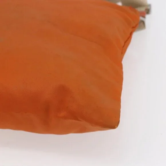 Authentic PRADA Shoulder Bag Nylon Orange Silver - Picture 8 of 16